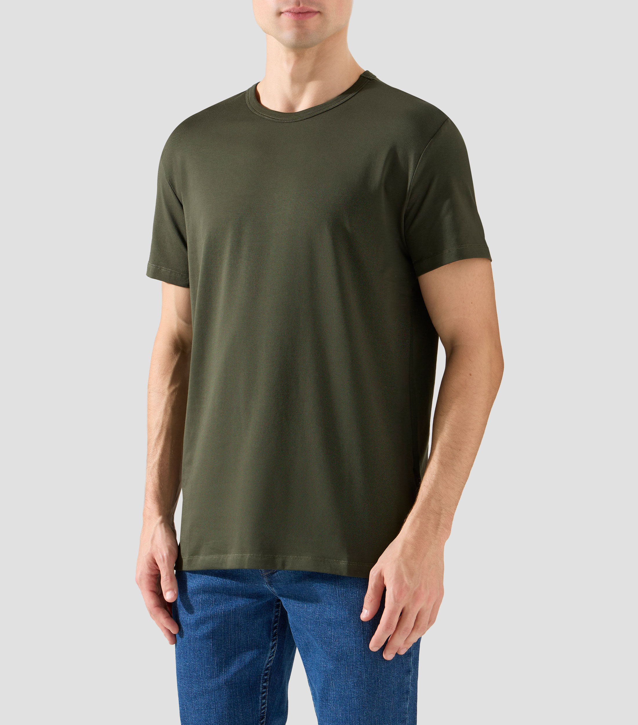 Playera cuello redondo manga corta lisa Hombre